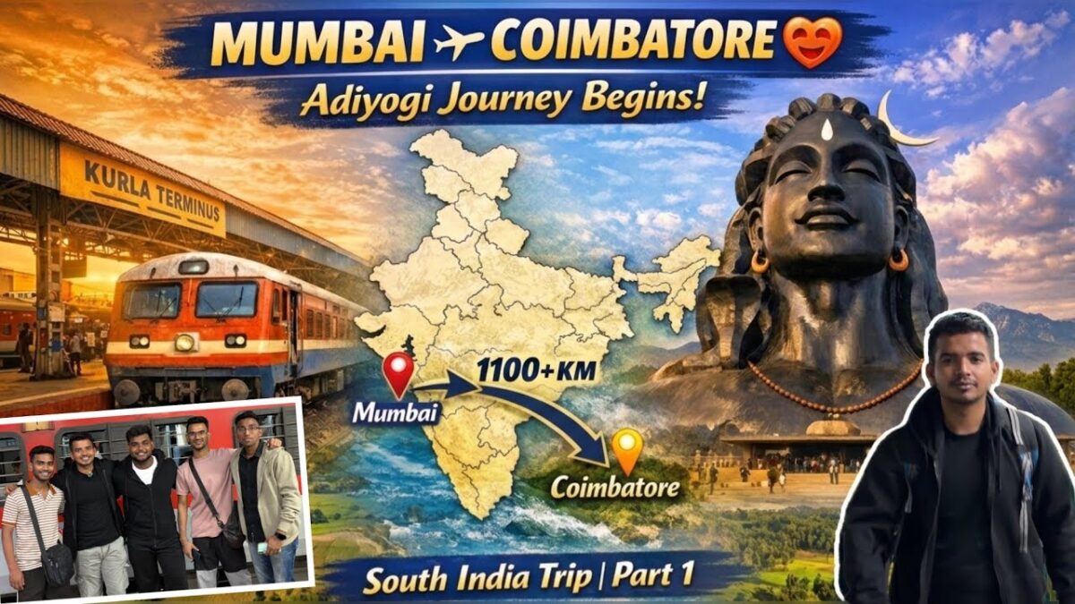 Mumbai to Coimbatore by train🚆😍| Adiyogi Darshan | South India Trip Part 1 | Maha Shivaratri 2026