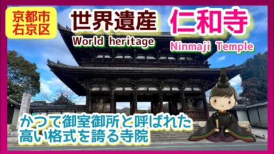【世界遺産・パワースポット】仁和寺Ninmaji▶︎かつて御室御所と呼ばれた高い格式を誇る寺院、御室桜で有名／京都市右京区・寺社巡り