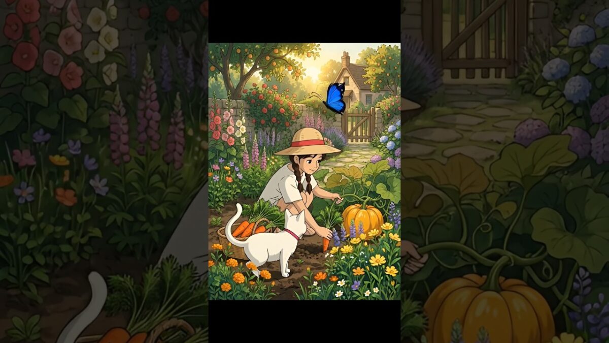 Peaceful Cottage Garden Relaxing Nature Ambience 🌿 Cozy Countryside #asmr #shorts