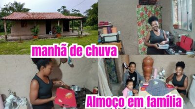 Rotina da manhã em dia de chuva:Fiz almoço simples