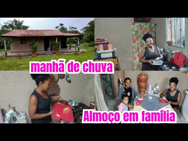 Rotina da manhã em dia de chuva:Fiz almoço simples