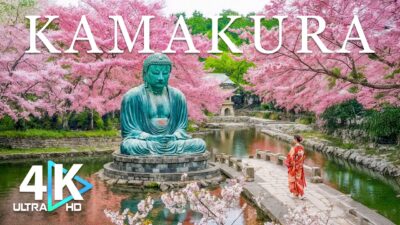 Spring in Kamakura, Japan 4K 🌸 Cherry Blossoms, Coastal Temples & Timeless Zen Views