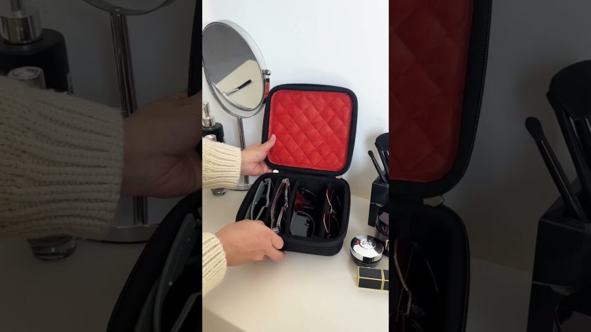 🕶️ Take Your Sunglasses Anywhere, Safely! ✨ #sunglassesorganizer #travelessentials #travelsmart