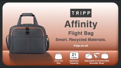 Tripp Affinity Grey Marl Flight Bag 360° View | Smart & Sustainable Travel Essential