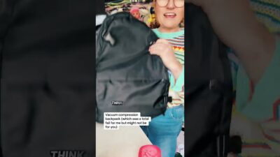 Ultimate Travel Hack: Carry-On Backpack with Built-In Vacuum Compression #TravelEssentials #Backpack