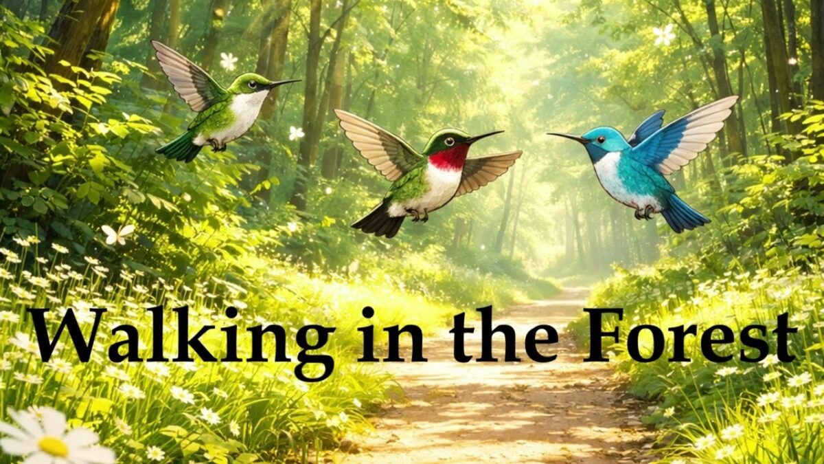 Walking in the Forest | 110 BPM Beta Waves | 1 Hour Instrumental 森林浴ウォーキングBGM｜110BPM｜ベータ波｜1時間｜