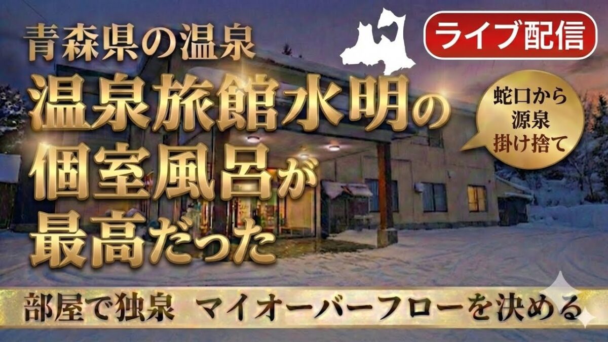 温泉旅館水明ルームツアー&個室温泉ライブ配信♨️