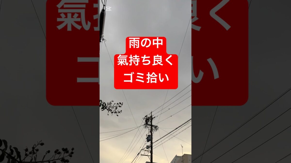 #ゴミ拾い #散歩 #雨#雨音