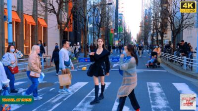4K HDR Japan travel 2026 | Walk in Ginza（銀座）Tokyo Japan |  Relaxing Natural City ambience
