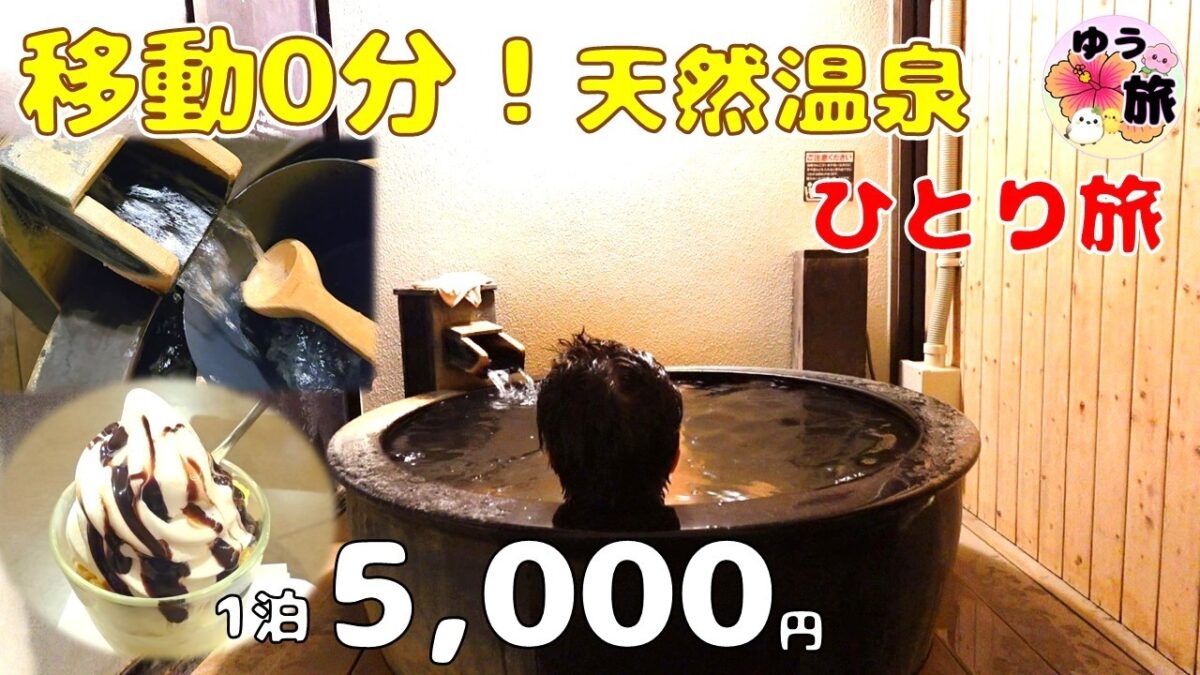 【ひとり旅】宿泊 5,000円！移動0分で天然温泉とサウナへ（千葉・野田）貸切露天風呂、岩盤浴、サウナ、ロウリュ、日帰り♪おすすめです！