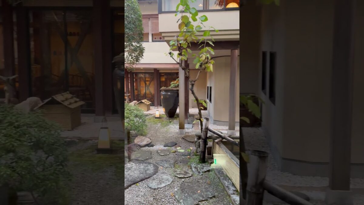 素敵な中庭 湯原温泉湯の蔵つるや Garden in a Ryokan