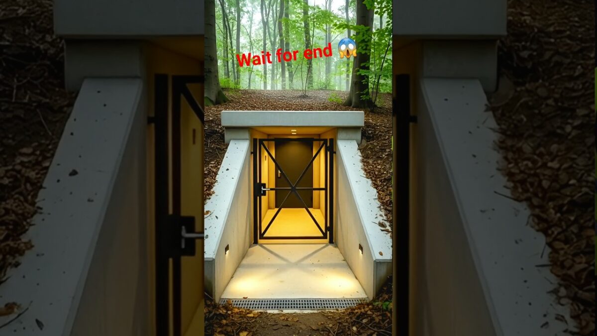 Hidden Underground Bunker in Forest | #bunker #shorts #asmr