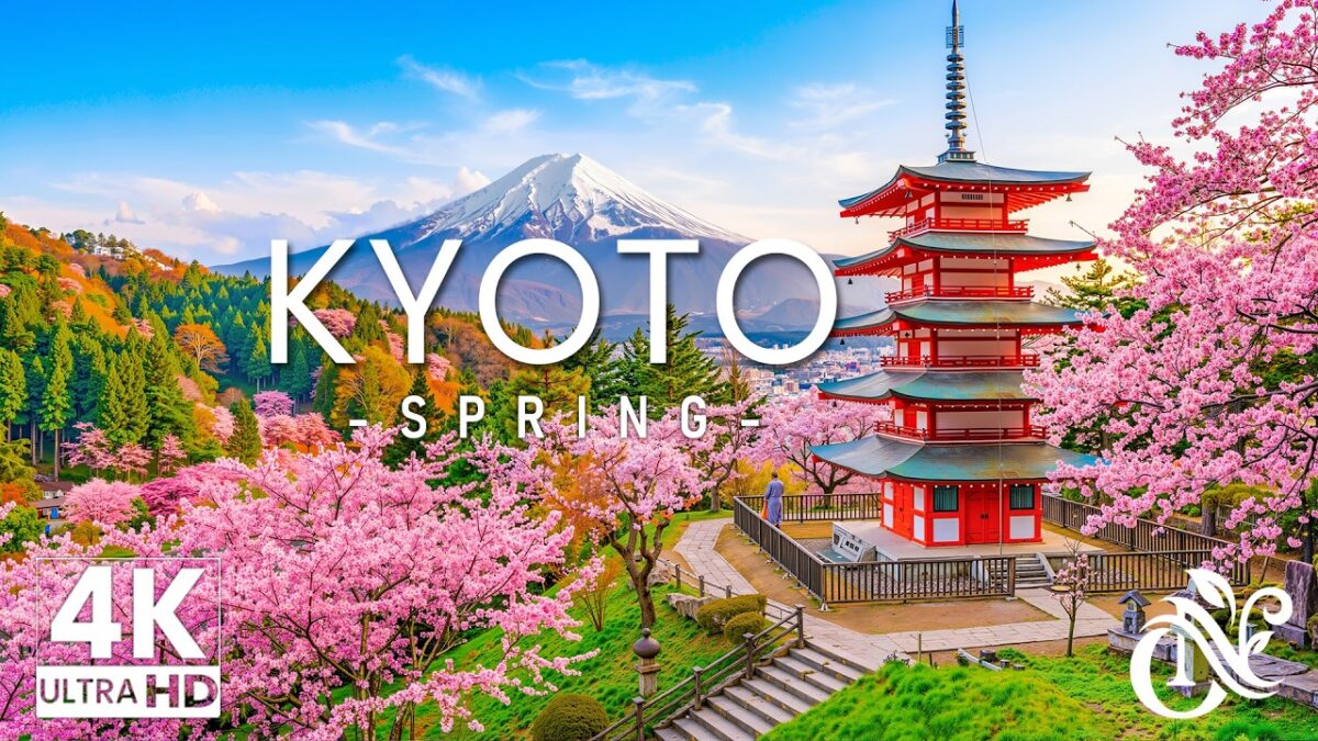 Kyoto Spring 4K – Peaceful Temples, Traditional Streets & Zen Garden Ambience
