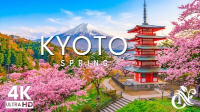 Kyoto Spring 4K – Peaceful Temples, Traditional Streets & Zen Garden Ambience