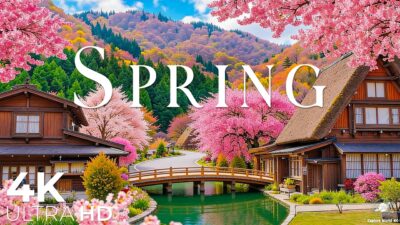 Kyoto Spring 4K🌸Tranquil Sakura Temples, Sacred Shrines & Timeless Kyoto Stillness | Relaxing Music