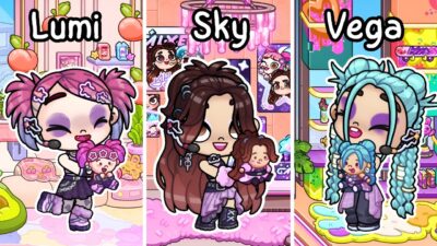 Lumi🩷Sky❤️Vega💜Morning Routine in GALXE Mansion 🌆 | Avatar World | Pazu