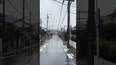 Rainy Morning on a Quiet Japanese Street walk #japan #shorts