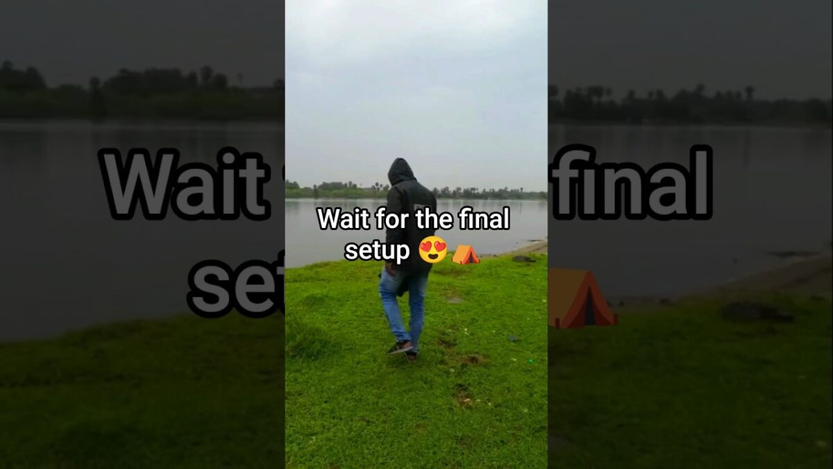 Rainy Riverside Tent Setup 🌧️⛺ | Satisfying Camping #shorts #asmr