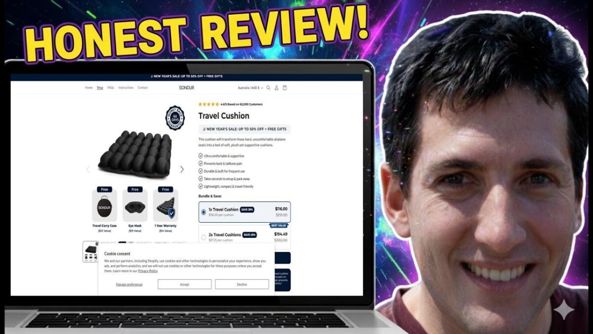 Sondur Travel Cushion Review 2026: Comfort, Design & Travel Features