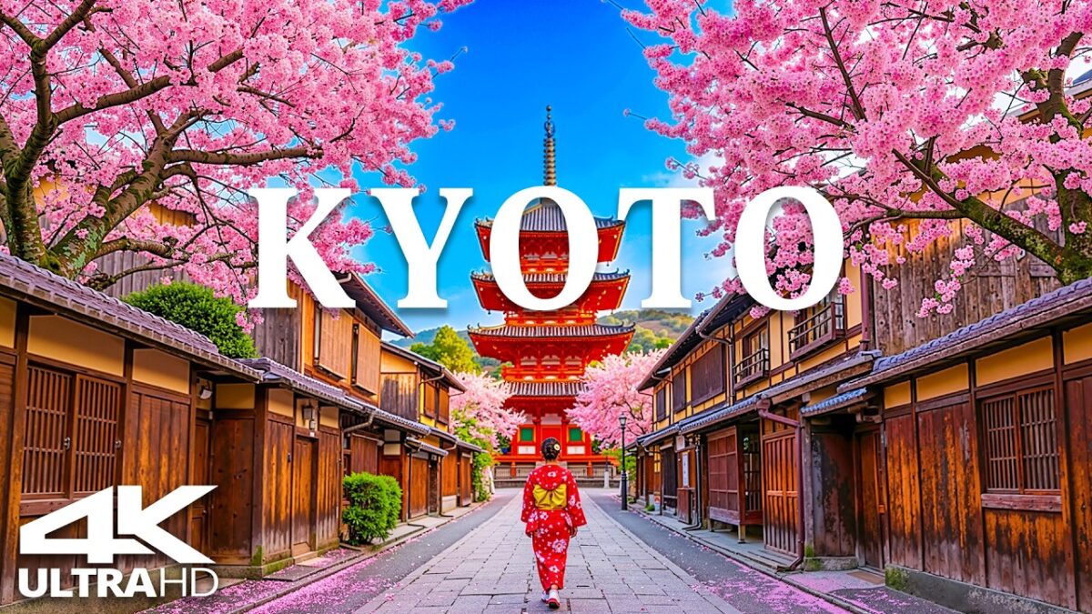 Spring in Kyoto 4K 🌸 Sakura Temples, Peaceful Shrines & Timeless Japanese Beauty