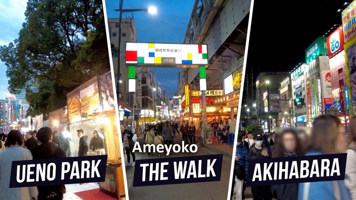 TOKYO JAPAN 🇯🇵 Ueno, Ameyoko & Akihabara Evening Walk | City Sounds & Relaxing Jazz
