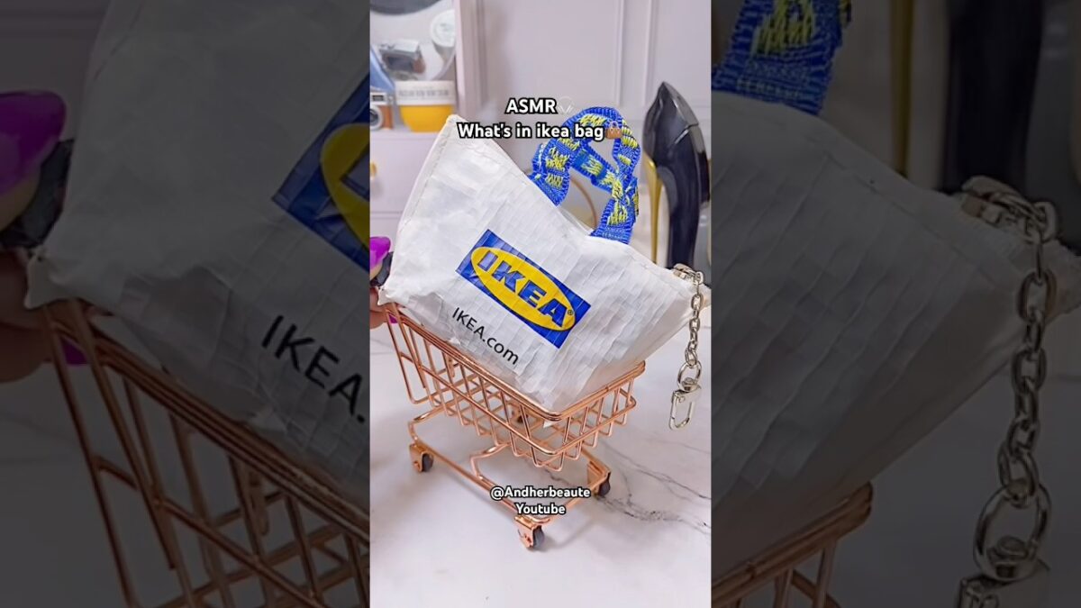 What’s in ikea mini bag 👜#shorts #minibag #ikea #minimakeup #whatsinmybag #makeup #asmrsounds