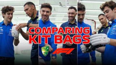 What’s in the bag? Cricketers & Formula 1 drivers swap equipment