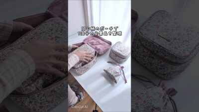 同じ柄で揃えるだけで、1泊が格上がる｜パッキング #旅行 #トラベルポーチ