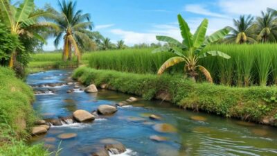 12 Hours Relaxing River & Rice Field Sounds | Nature ASMR for Sleep & Calm Mind