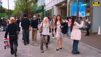 4K HDR Spring Walk in Harajuku Tokyo 🇯🇵 Fresh Green Leaves & Relaxing City Sounds
