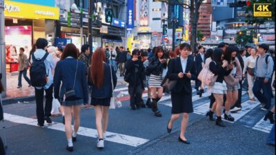 4K HDR Walk in Shibuya Tokyo 🇯🇵 Quiet Cloudy Afternoon & Real City Ambience