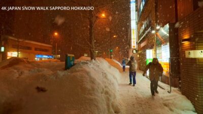 4K Japan Walk Sapporo Hokkaido winter2026北海道札幌地下鉄西18丁目駅周辺を歩く