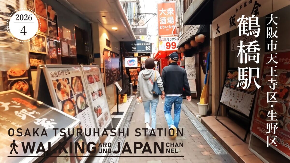 【4K/大阪散歩】大阪市生野区JR鶴橋駅周辺を街歩き Walking around Tsuruhashi Station,Osaka,Japan,2026