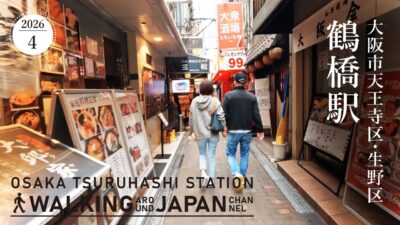 【4K/大阪散歩】大阪市生野区JR鶴橋駅周辺を街歩き Walking around Tsuruhashi Station,Osaka,Japan,2026