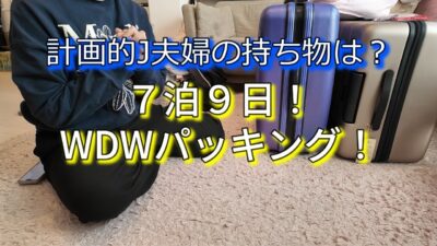 【7泊9日】新婚旅行WDWパッキング