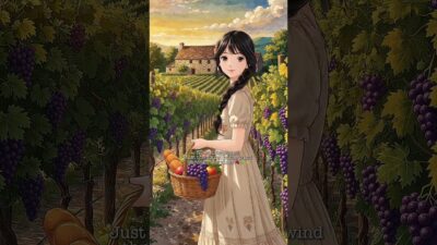 A Quiet Afternoon in Tuscany 🍇🌿 | Ghibli Nature ASMR #animation #slowliving #ghiblistyle  #anime