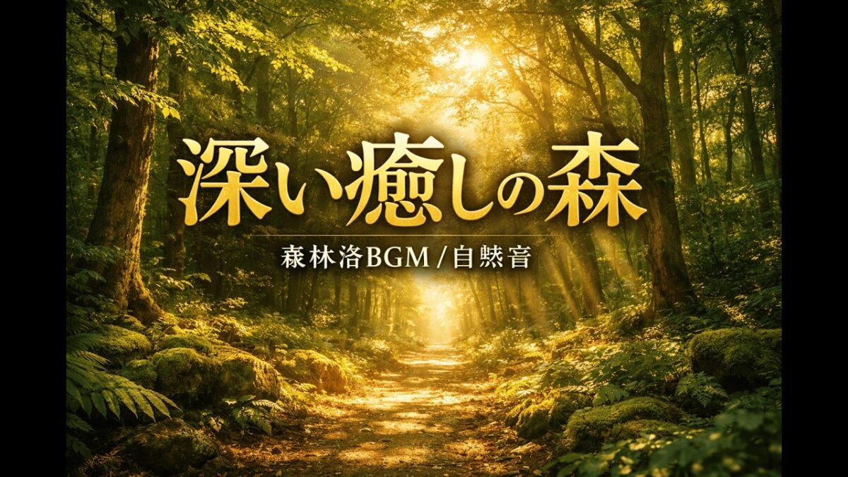【森林浴BGM】森の音と癒しの音楽｜深いリラックス・睡眠・集中用（自然音・川のせせらぎ）