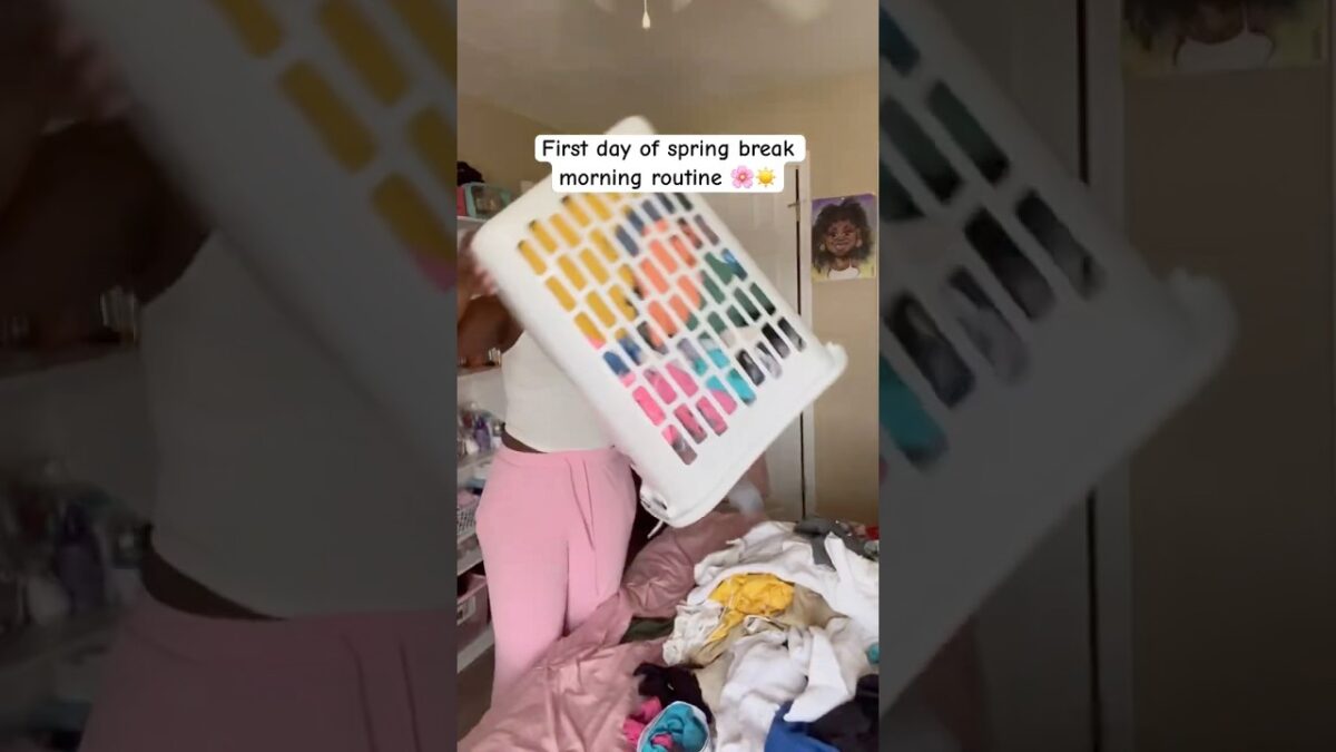 First day of spring break morning routine with the kids 🌸☀️ #morningroutine #springbreak #shorts