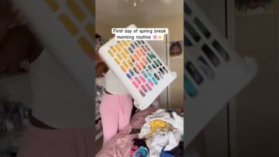 First day of spring break morning routine with the kids 🌸☀️ #morningroutine #springbreak #shorts