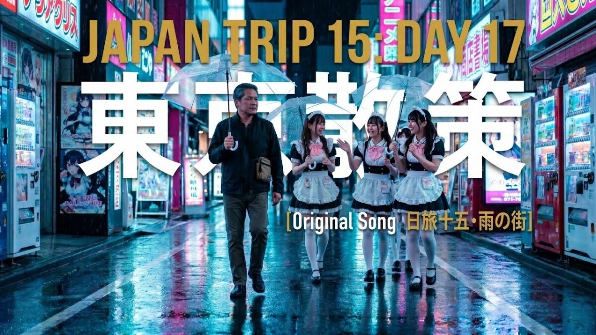 Japan Trip 15 🇯🇵 Day 17 | 東京散策 (Rainy Tokyo Walk) ☔ [Original Song 日旅十五・雨の街] | Final Chapter