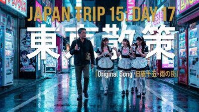 Japan Trip 15 🇯🇵 Day 17 | 東京散策 (Rainy Tokyo Walk) ☔ [Original Song 日旅十五・雨の街] | Final Chapter