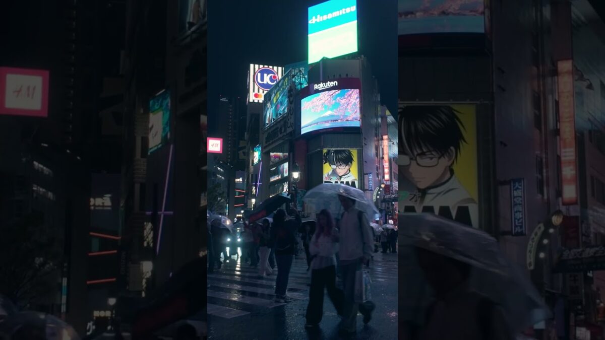 👆 ４Kフルバージョン はこちら | 渋谷 雨の夜散歩☔️ Shinjuku Neon Walk #Shorts  #travel  #japantravel #asmr