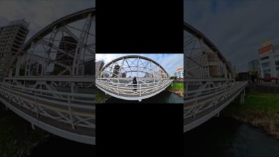 Kaiun Bridge walk over 開運橋 in the heart of Morioka, Japan