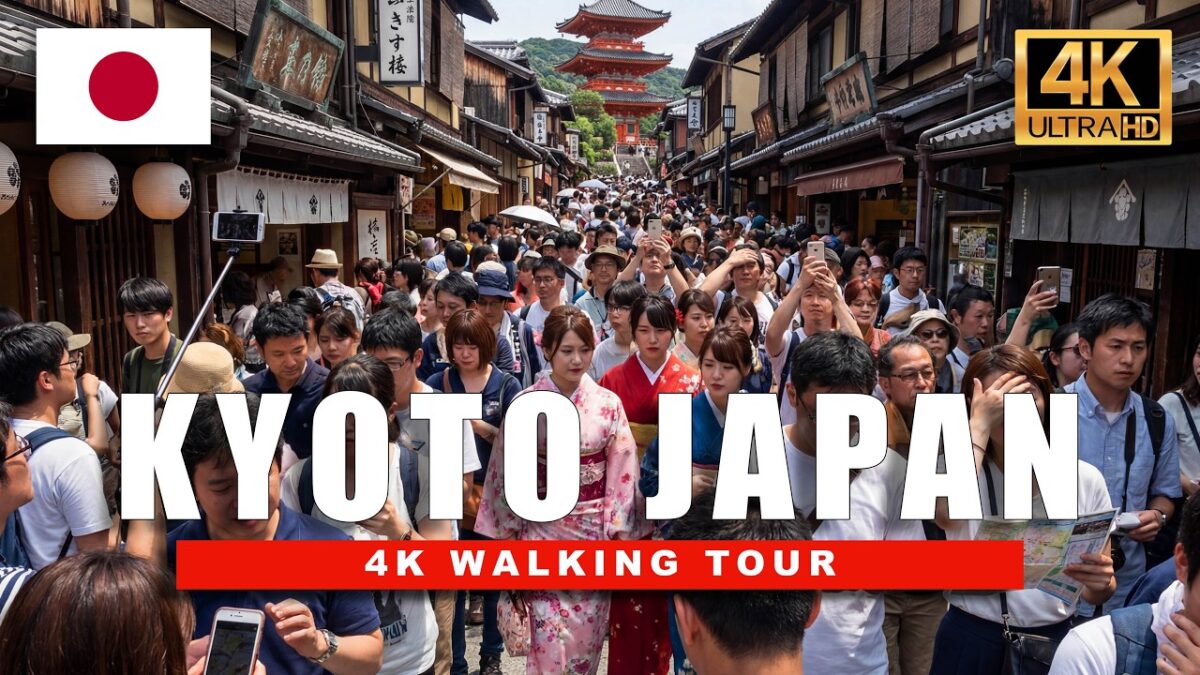 Kyoto Temple District Walk 🇯🇵 From Busy Daytime to Quiet Night Streets 4K