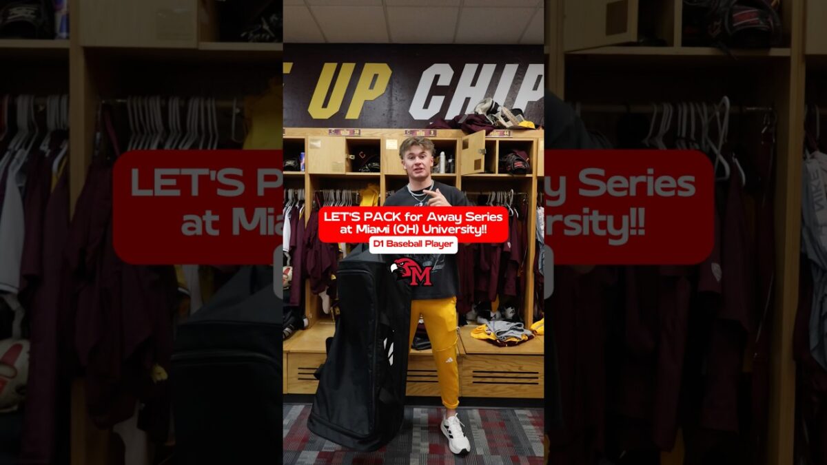 LET’S PACK for Away Series at Miami OH!🔥#collegebaseball #d1athlete #packwithme #travelessentials