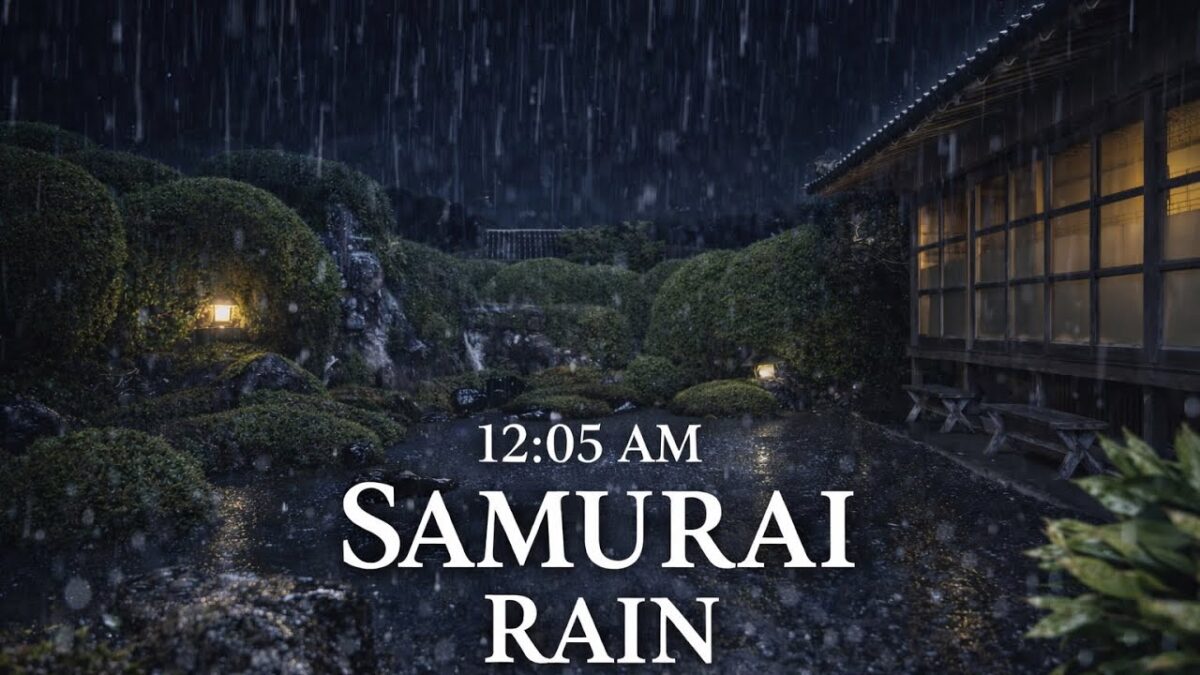 Midnight Rain at Old Samurai Houses — Kagoshima, Japan [4K] | Quiet Walk #089