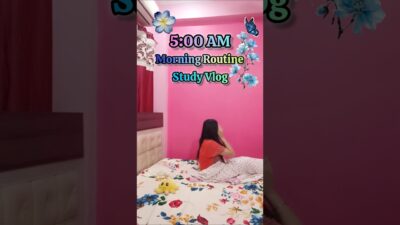 My 5:00 AM Morning Routine Study Vlog🌷✨ #morningroutine #minivlog #study #skincare #shorts #ytshorts