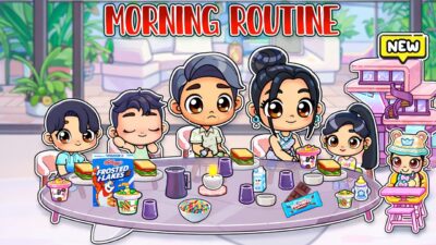 NOTRE MORNING ROUTINE FAMILLE DE 6 DANS LA NOUVELLE MAISON DE AVATAR WORLD ! MISS QUEEN 👑