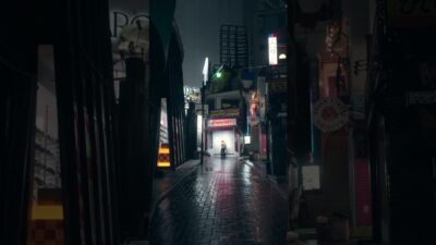 【シネマティック散歩】渋谷スペイン坂、タワーレコード| 渋谷 雨の夜散歩☔️ Shinjuku Neon Walk #Shorts  #travel  #japantravel #asmr