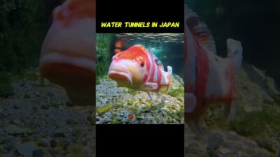 🐠Walking Through Japan’s Underwater Fish Tunnel!…. 😱#shorts
